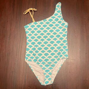 Snapper rock blue wave pattern swimsuit size 10